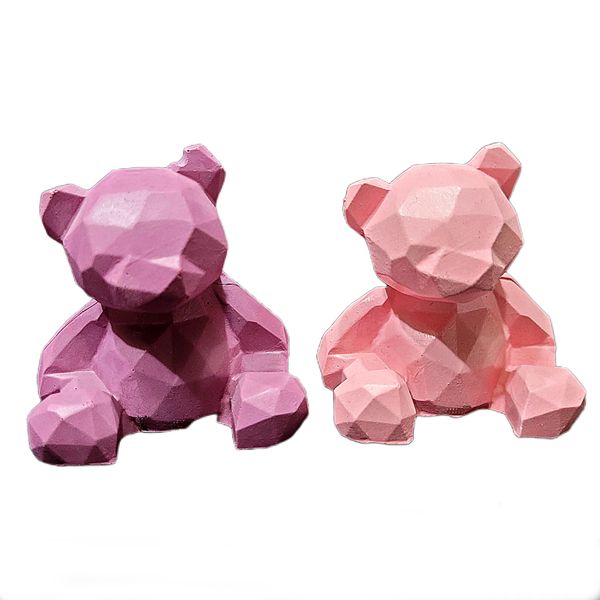 مجسمه سنگی مدل خرس تدی مجموعه 2 عددی