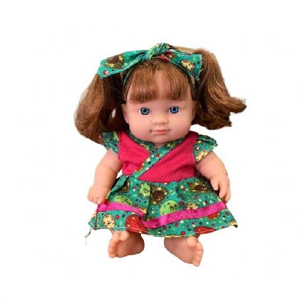 عروسک مدل می می طرح دختر بچه پاپیون دار کد 565a ارتفاع 20 سانتی متر 