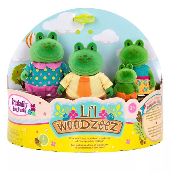 عروسک لیل وودزیز مدل خانواده قورباغه های Woodzeez مجموعه 4 عددی