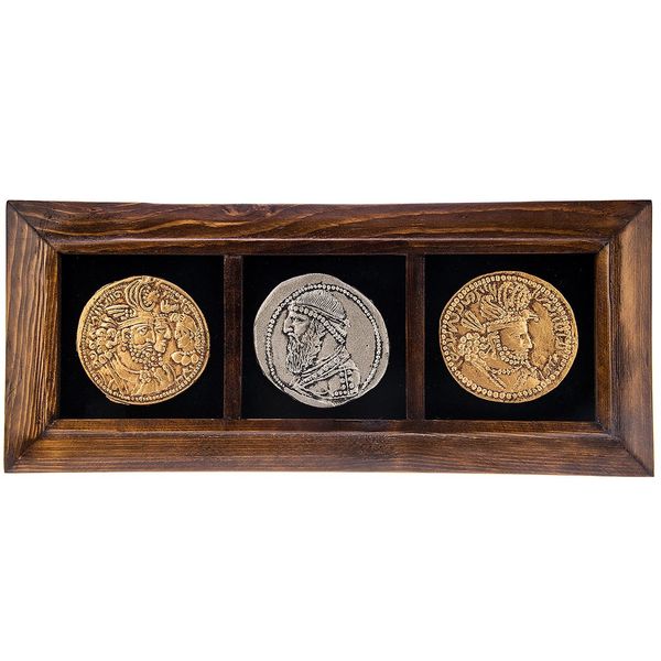 تابلو گالری آسوریک طرح سه سکه کد 86008