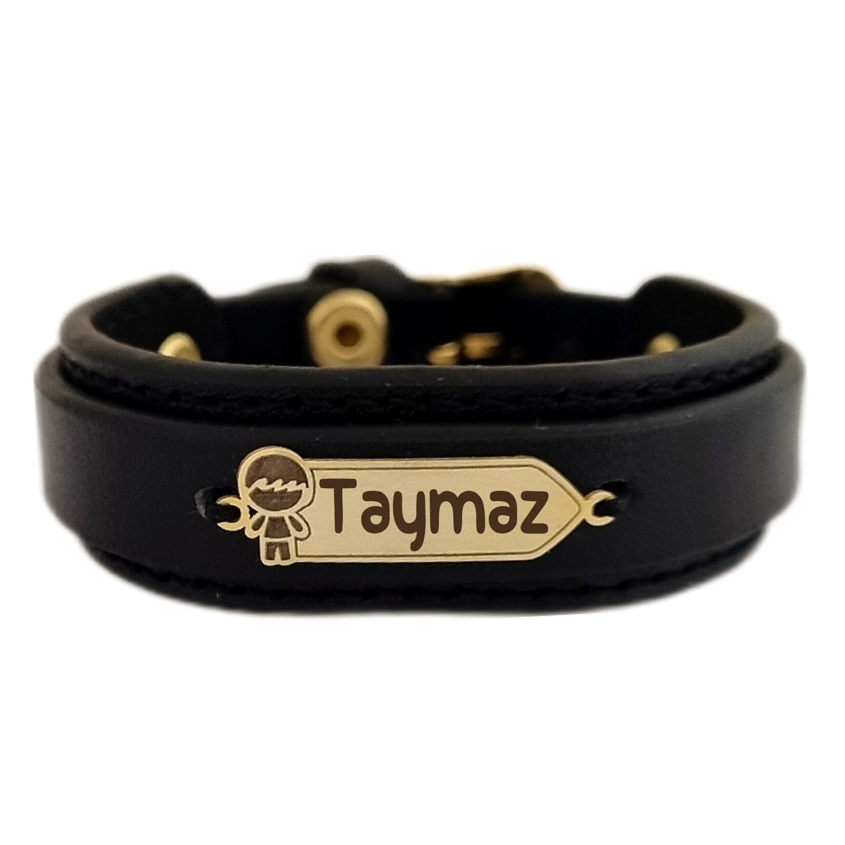 دستبند طلا 18 عیار بچگانه لیردا مدل اسم تایماز کد KDK