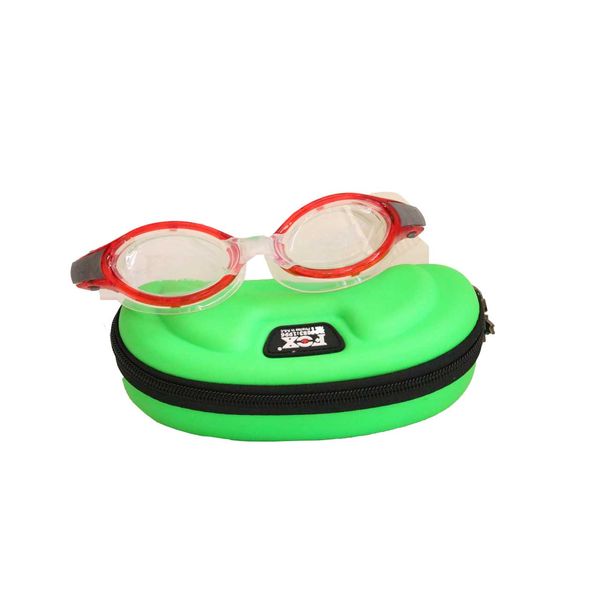 عینک شنای فاکس مدل Avatar قرمز همراه با کیف سایز 3.5