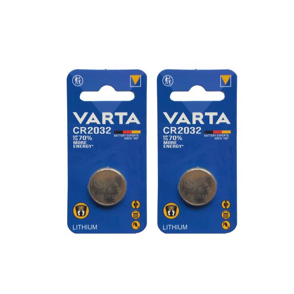باتری سکه ای وارتا مدل CR2032 بسته دو عددی