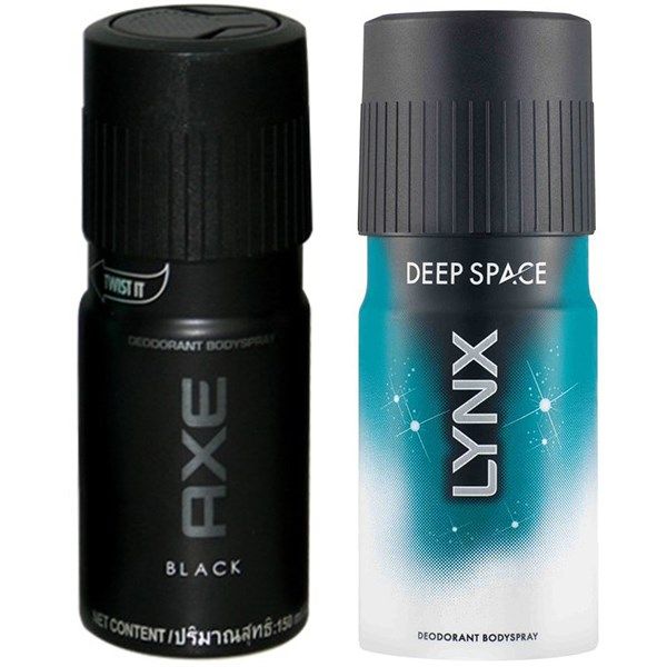 ست اسپری مردانه اکس مدل Deep Space و Black Deodorant حجم 150 میلی لیتر