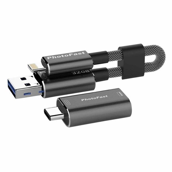 فلش مموری فوتوفست مدل Gen3 با ظرفیت 32 گیگابایت به همراه مبدل USB به USB-C