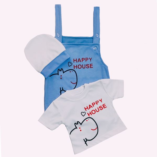 ست 3 تکه لباس نوزادی سرینیکو مدل Happy کد B02