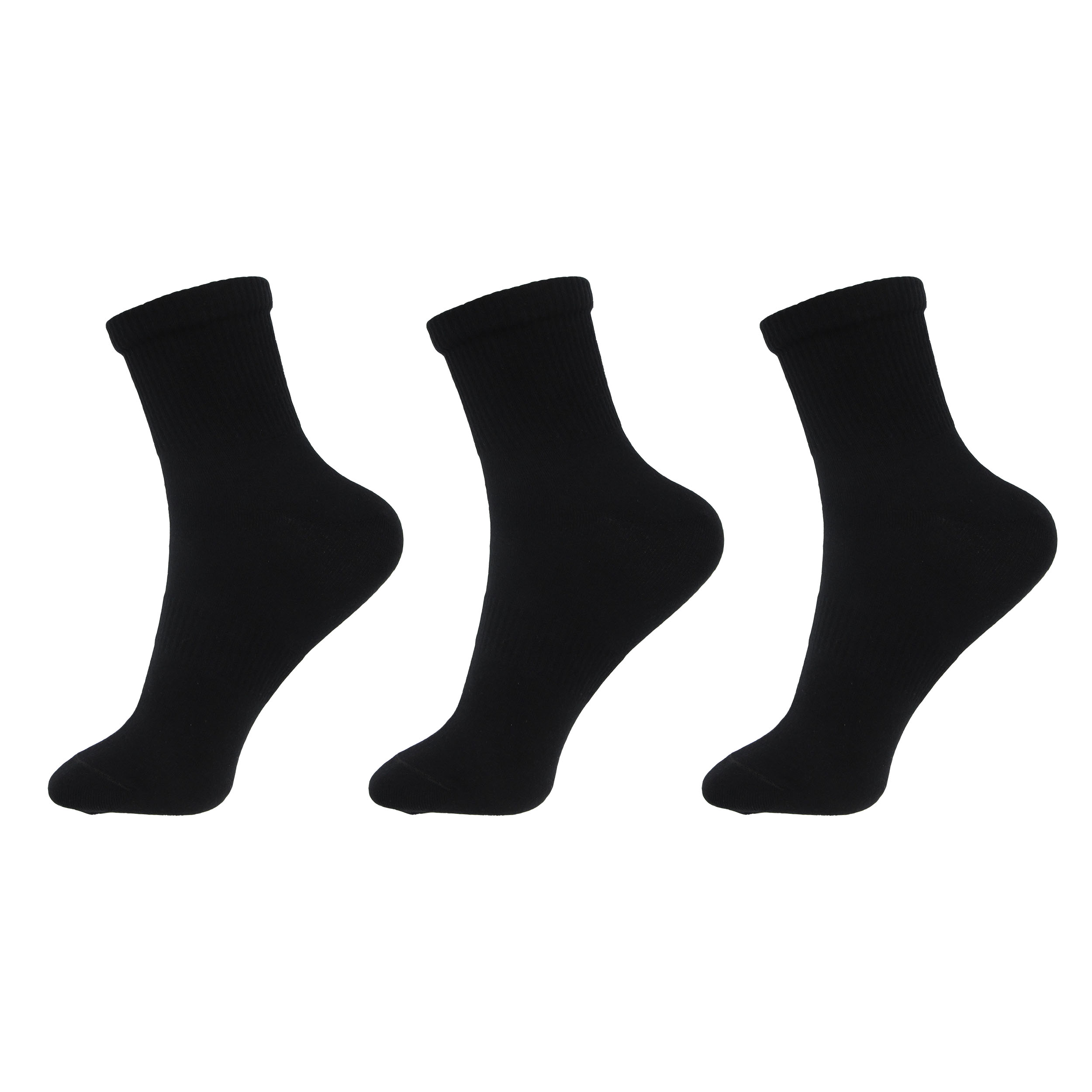 جوراب ورزشی مردانه ادیب مدل اسپرت کش انگلیسی کد MNSPT رنگ مشکی بسته 3 عددی