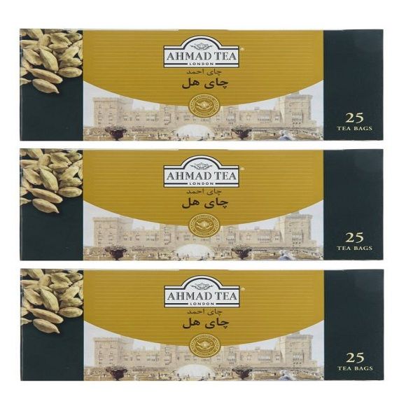 چای کیسه ای هل احمد - سه بسته 25 عددی 