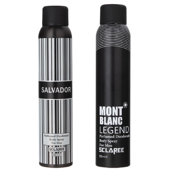 اسپری بدن مردانه اسکلاره مدل Salvador حجم 200 میلی لیتر به همراه اسپری بدن مردانه مدل Mont Blanc
