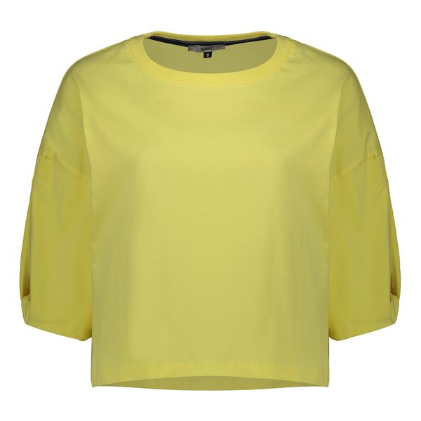 تی شرت آستین کوتاه زنانه نیزل مدل 0690-007 رنگ زرد
