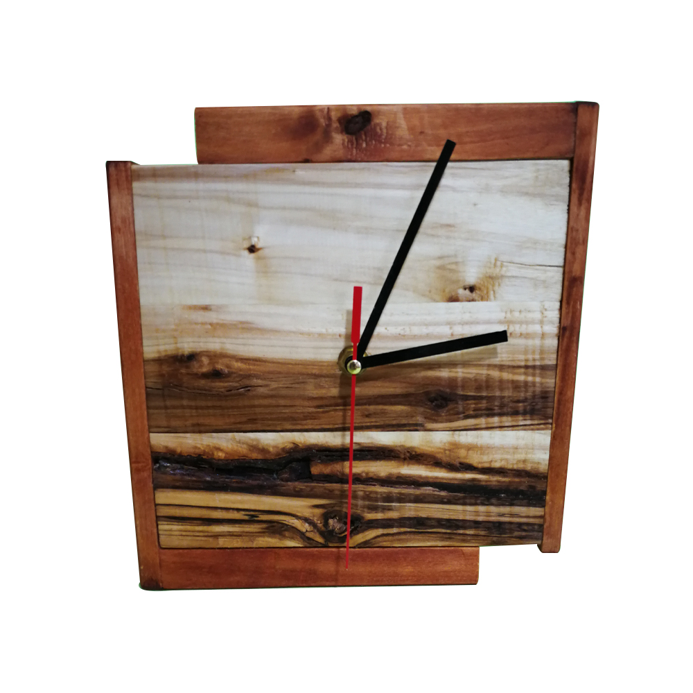 ساعت چوبی بامس هنر پارسه مدل قاب دار