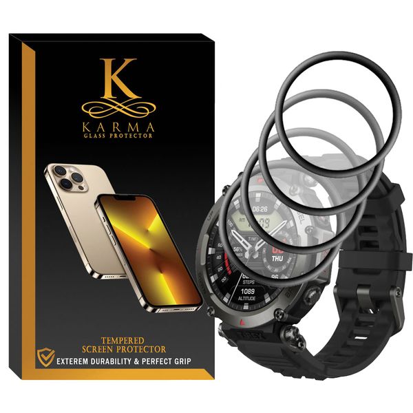 محافظ صفحه نمایش کارما مدل KA-PM مناسب برای ساعت هوشمند  امازفیت T-Rex Ultra  بسته چهار عددی