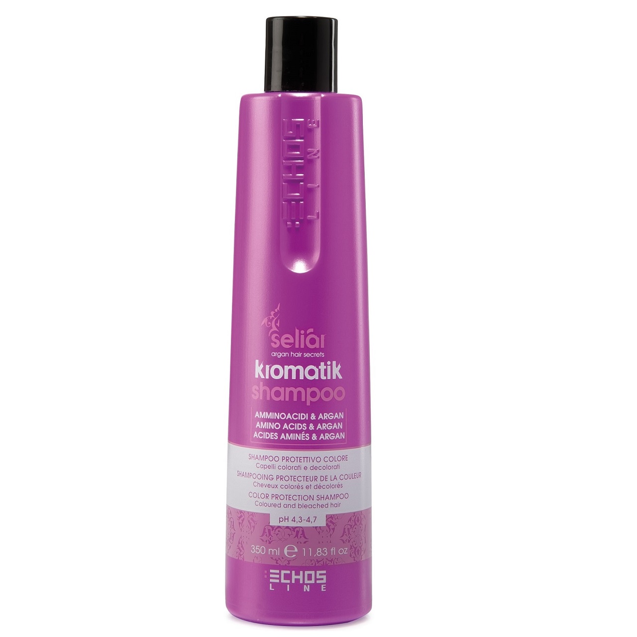 شامپو موهای رنگ شده اچ اس لاین مدل Echos kromatik shampoo حجم 350 میلی یلیتر