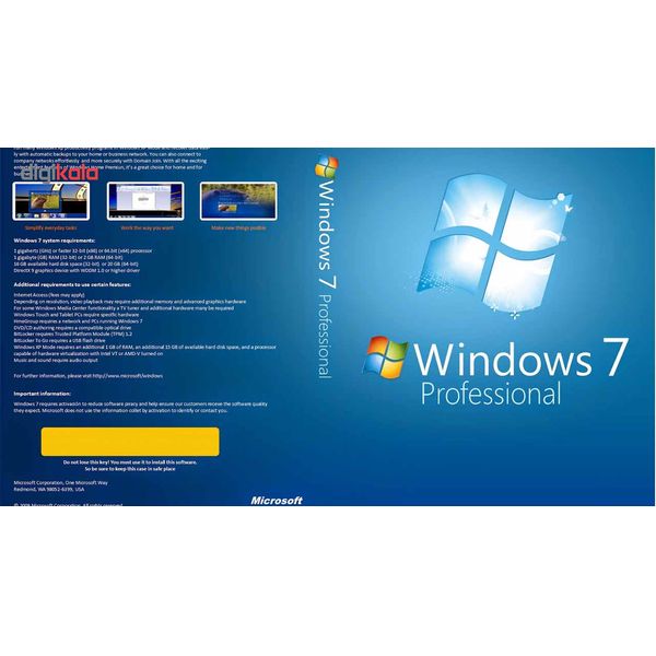 ویندوز 7 نسخه Professional 64-bit