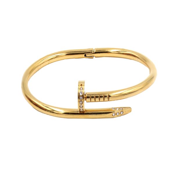 دستبند شیک کده مدل میخ طلایی