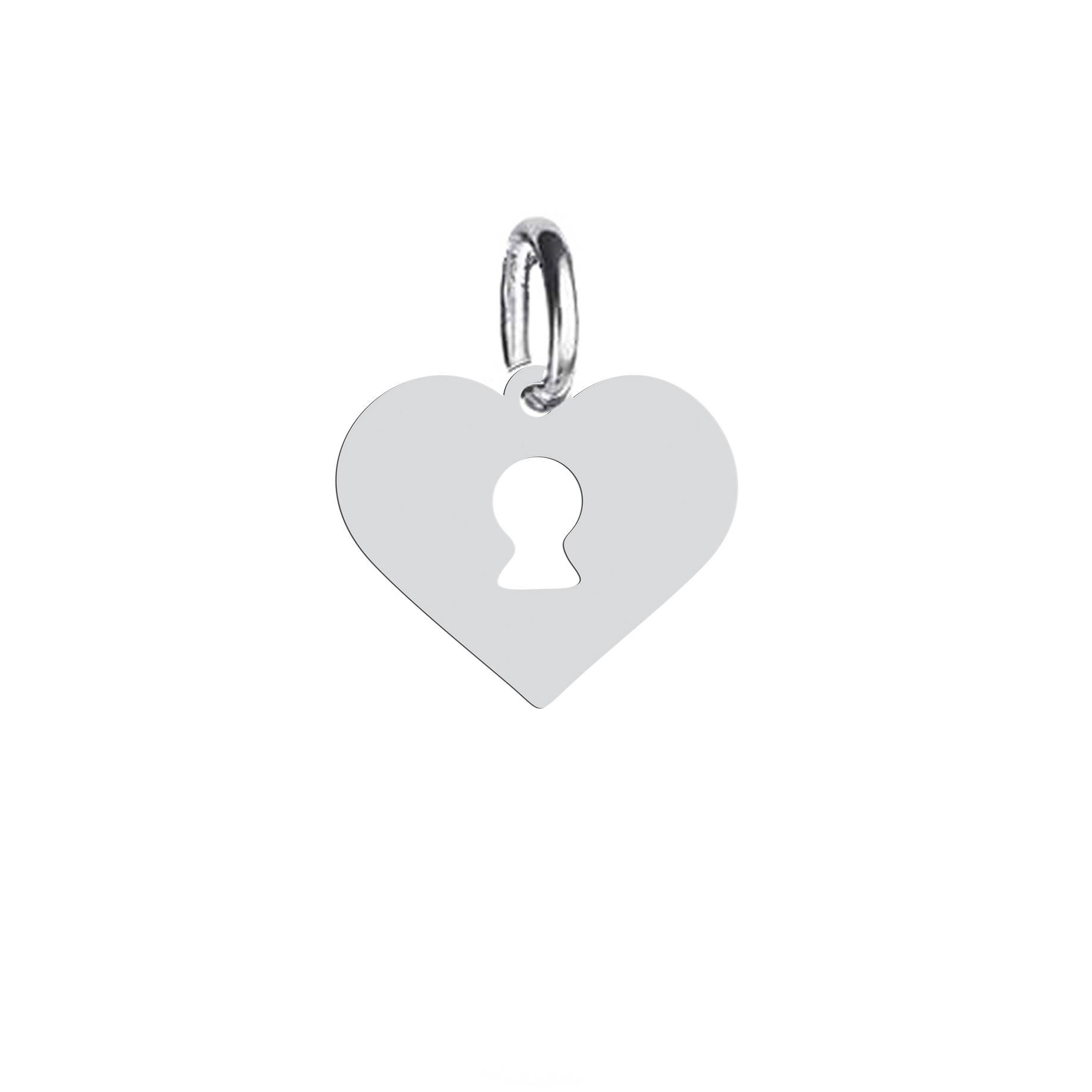 آویز گردنبند نقره هایکا طرح قلب و قفل مدل n.ha-898