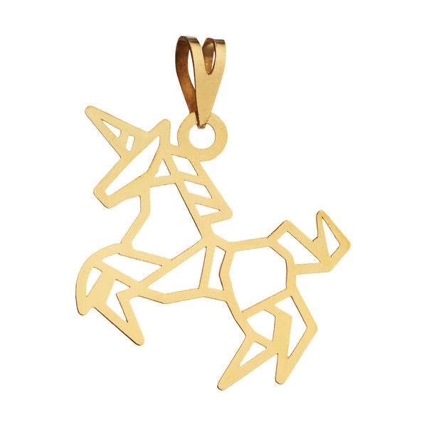 آویز گردنبند طلا 18 عیار زنانه مایا ماهک مدل MM1590 طرح اسب تک شاخ یونی کورن