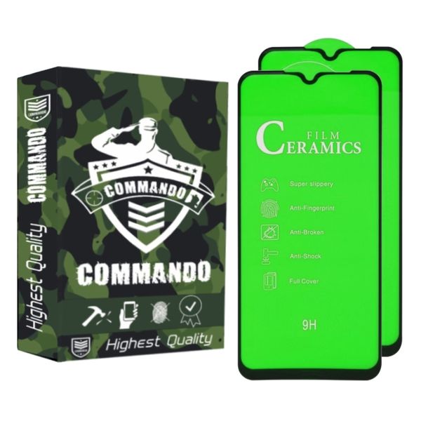 محافظ صفحه نمایش سرامیکی کوماندو مدل CeramicFilm مناسب برای گوشی موبایل سامسونگ Galaxy A20 / A30 / A50 بسته دو عددی