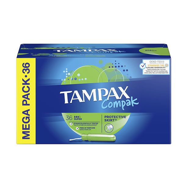 تامپون تامپکس مدل Super Compak بسته 36 عددی
