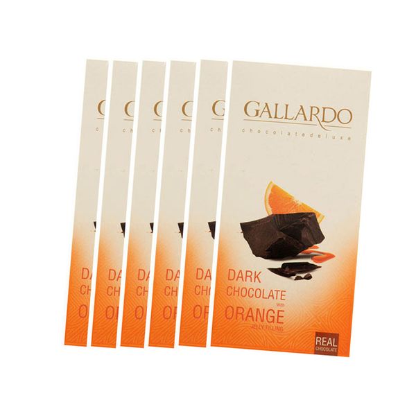 شکلات تلخ با طعم پرتغالی گالاردو فرمند -100 گرم بسته 6 عددی