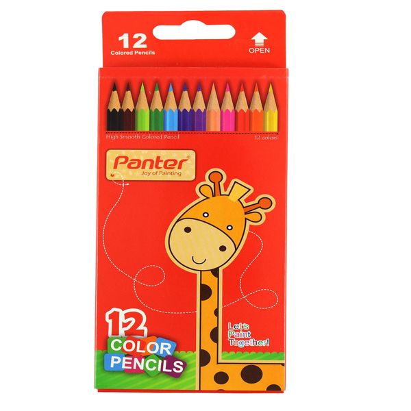 مداد رنگی 12 رنگ پنتر مدل مقوایی