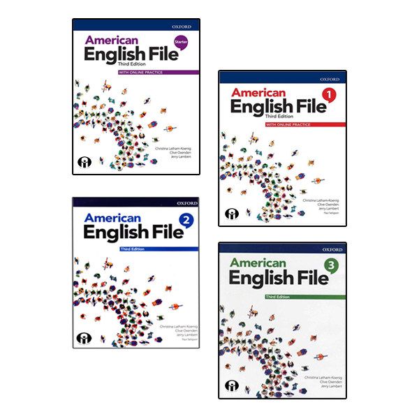 کتاب American English File Third Edition اثر جمعی از نویسندگان انتشارات زبان مهر 4 جلدی