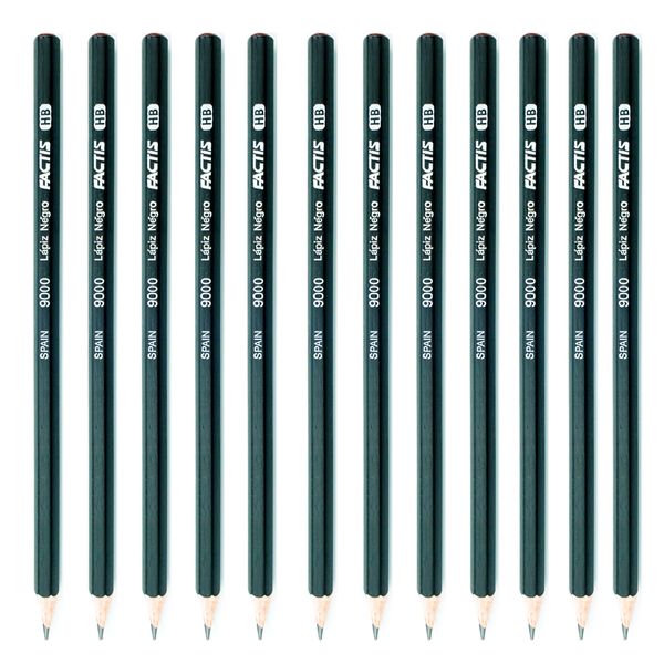 مداد مشکی فکتیس مدل Graphite Pencil بسته 12 عددی