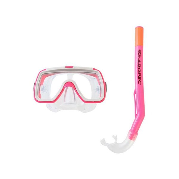 عینک و اسنورکل شنای بچگانه آروپک مدل Swordfish Kid Pink سایز M