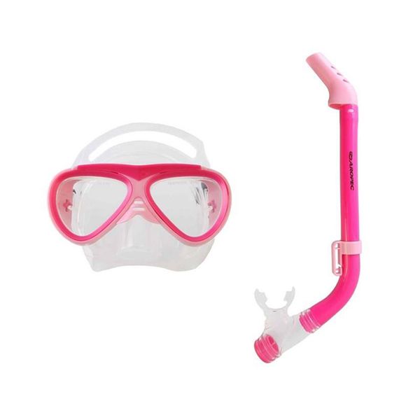 ماسک و اسنورکل شنای بچگانه آروپک مدل Naughty Kid Pink سایز M