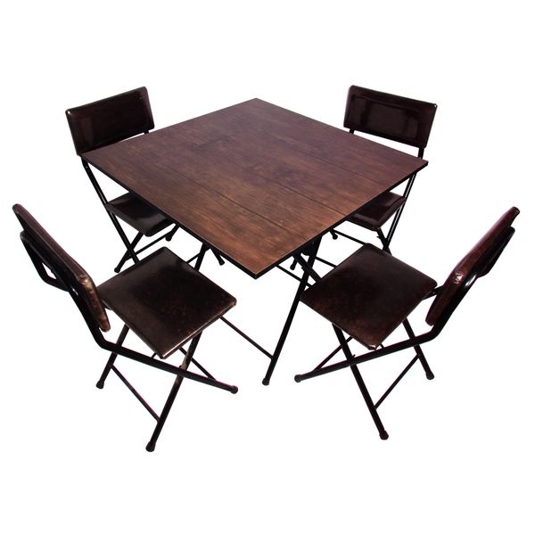 میز و صندلی غذا خوری 4 نفره میزیمو مدل تاشو کد 5541