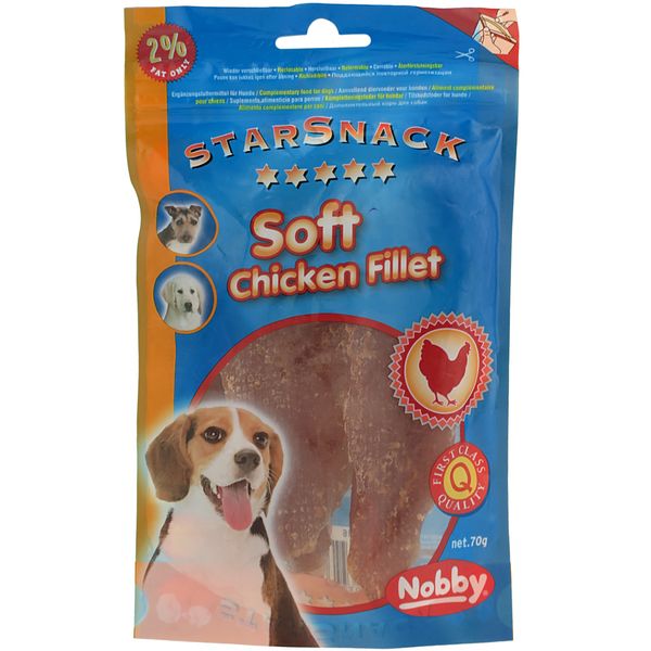 تشویقی سگ نوبی مدل starsnack soft snack fillet وزن 70 گرم