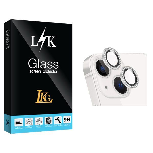 محافظ لنز گوشی ال کا جی مدل LKK رینگی نگین دار مناسب برای گوشی موبایل اپل iPhone 14 / 14 Plus