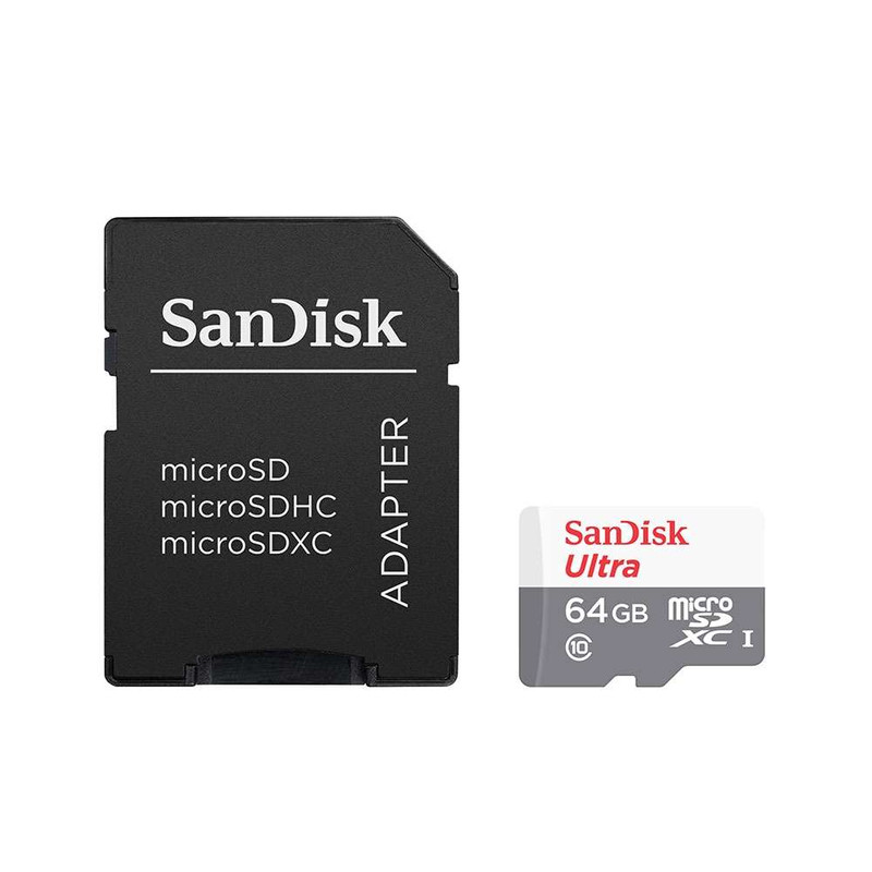 کارت حافظه microSDXC  مدل Ultra کلاس 10 استاندارد UHS-I سرعت 80MBps همراه با آداپتور SD ظرفیت 64 گیگابایت