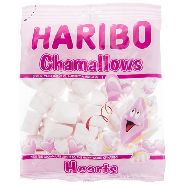 مارشمالو هاریبو مدل Heart Chamallows مقدار 150 گرم