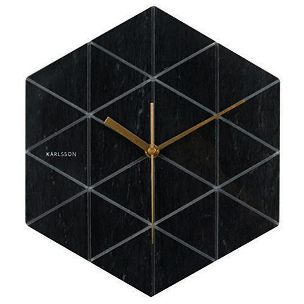 ساعت دیواری کارلسون مدل Marble Hexagon