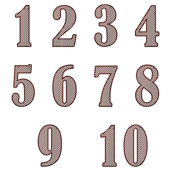 استیکر اعداد اس ای دکور مدل N1 بسته 10 عددی