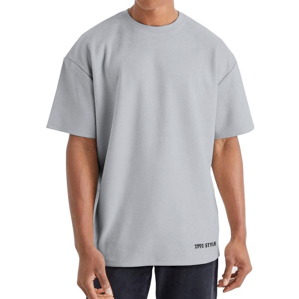 تی شرت اورسایز آستین کوتاه  مردانه نوزده نودیک مدل TS1963 G