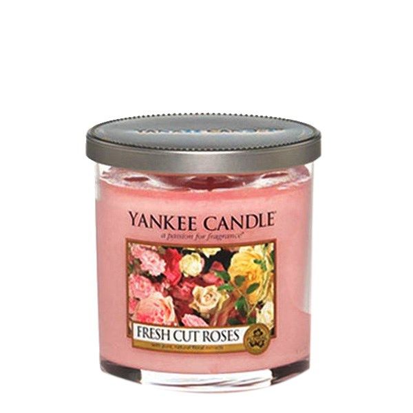 شمع کوچک لیوانی ینکی کندل مدل گل رز