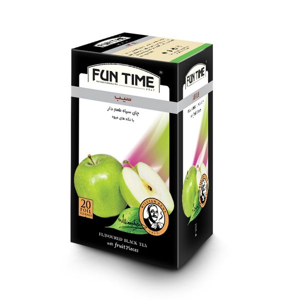 چای کیسه ای فان تایم مدل سیب بسته 20 عددی
