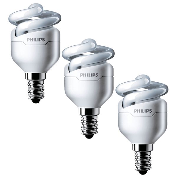 لامپ کم مصرف 5 وات فیلیپس مدل Tornado پایه E14 بسته سه عددی
