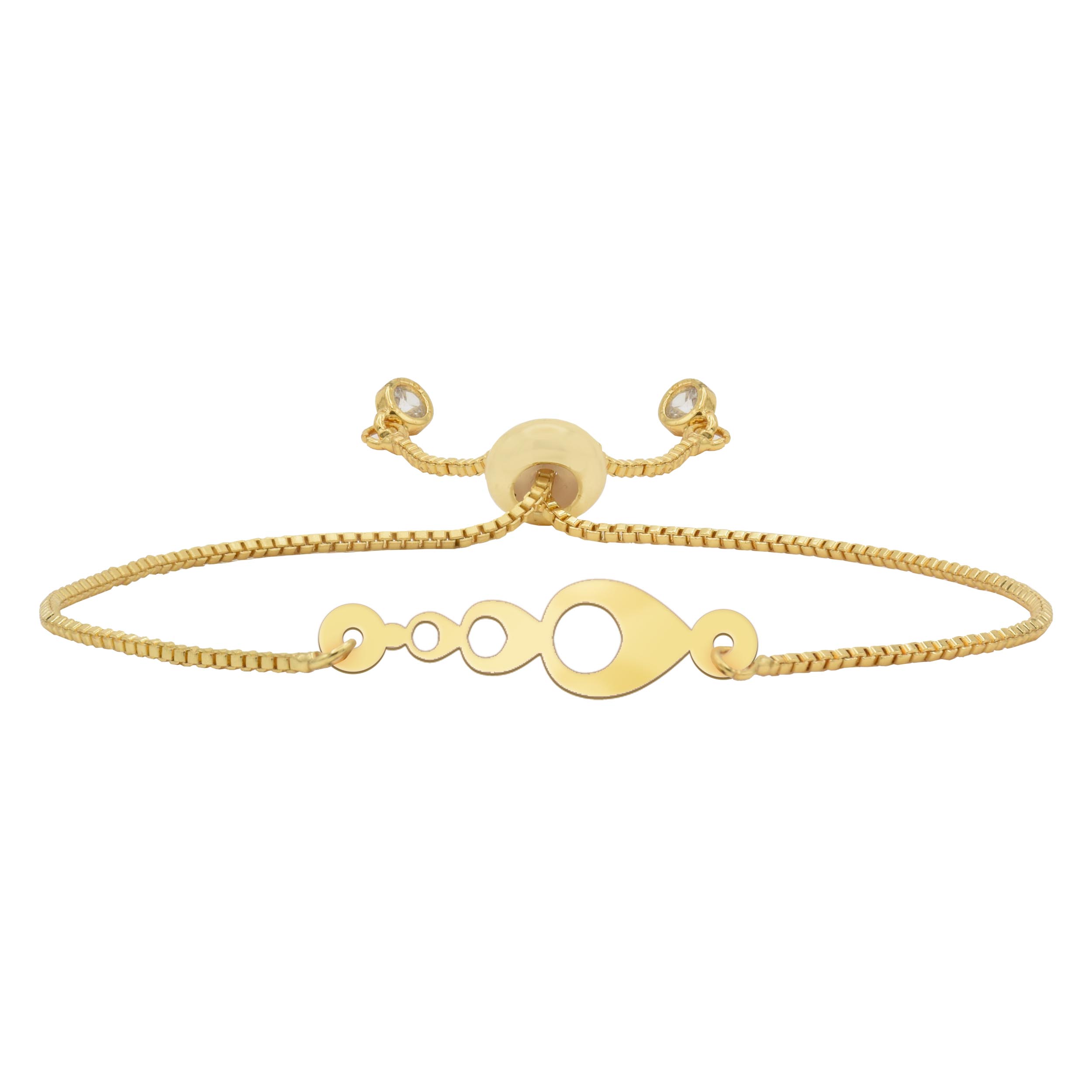 دستبند طلا 18 عیار زنانه شمیم گلد گالری مدل اسلیمی D16