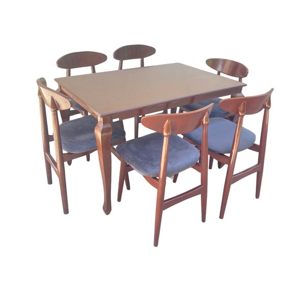 میز و صندلی ناهارخوری 6 نفره گالری چوب آشنایی مدل Gh-Van-Mehr6