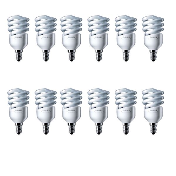لامپ کم مصرف 12 وات فیلیپس مدل TORNADO پایه E14 بسته 12 عددی