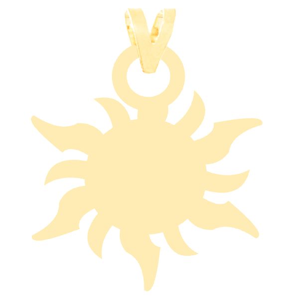 آویز گردنبند طلا 18 عیار زنانه کرابو طرح خورشید مدل Kr3652