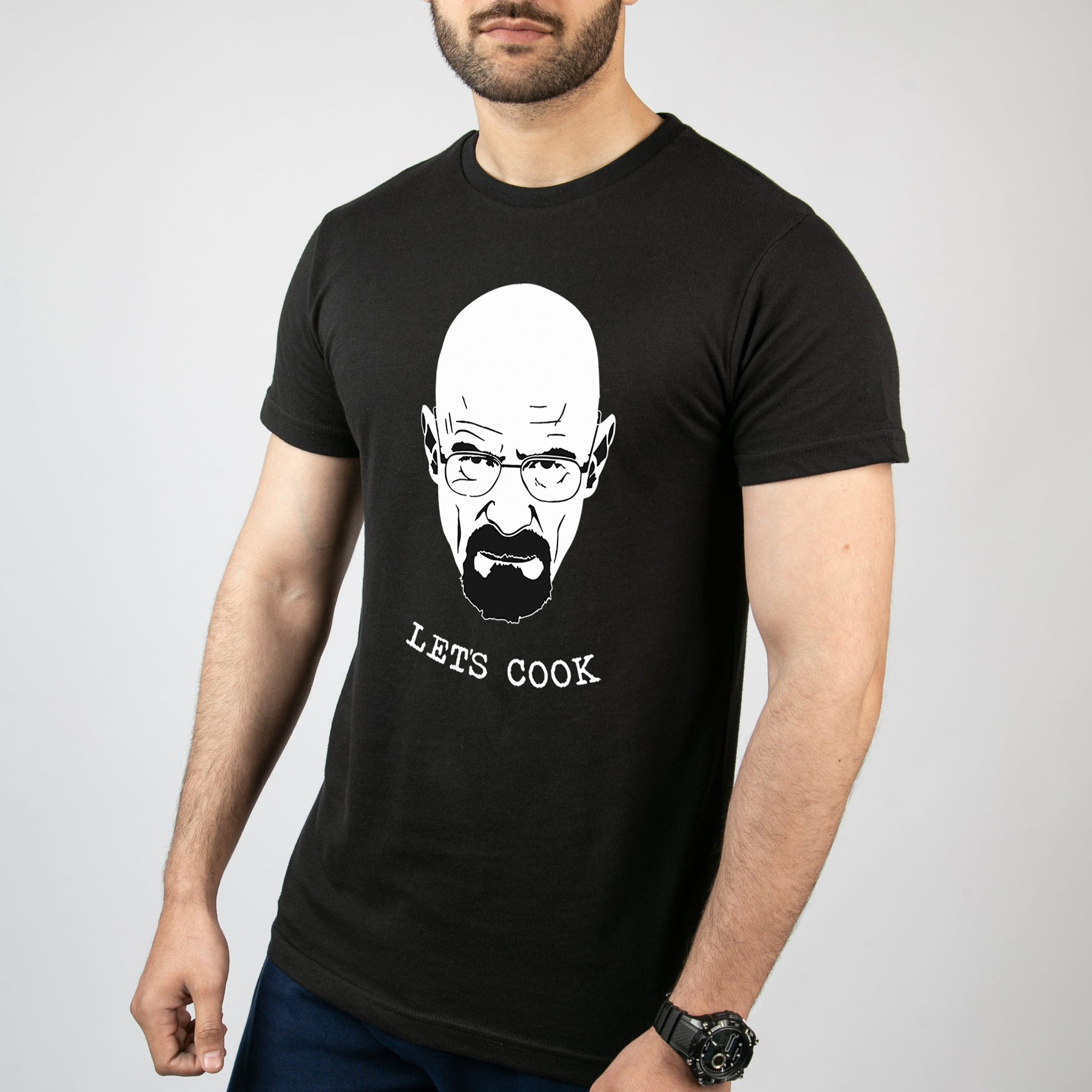 تی شرت آستین کوتاه مردانه مدل طرح Walter از سریال Breaking Bad کد TV003