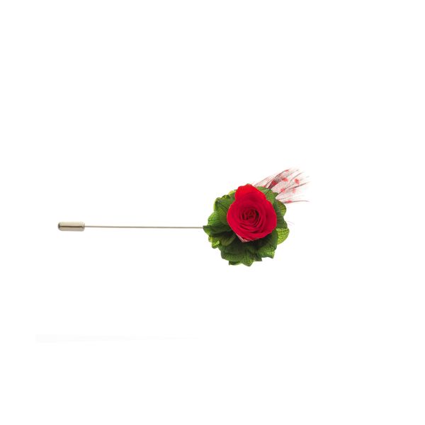 سنجاق سینه زنانه روبینا رُز مدل رویال گل جاودان طبیعی