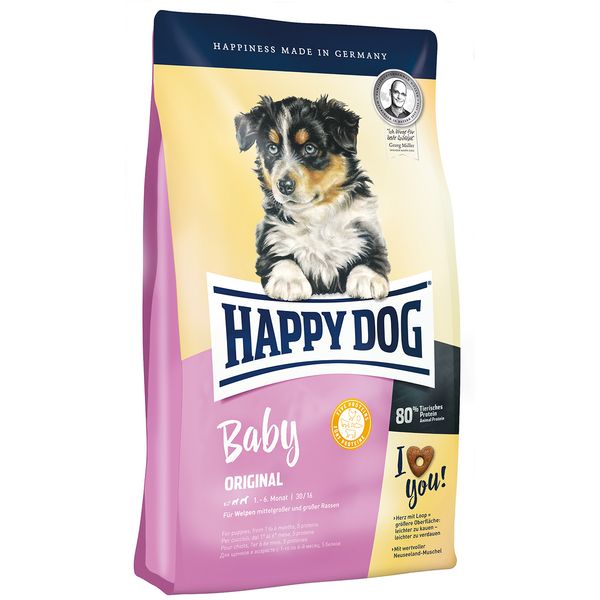 غذای خشک هپی داگ مناسب برای توله سگ های نژاد متوسط و بزرگ وزن 18 کیلویی
