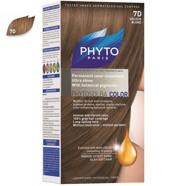 کیت رنگ مو فیتو مدل PHYTO COLOR شماره 7D حجم 40 میلی لیتر