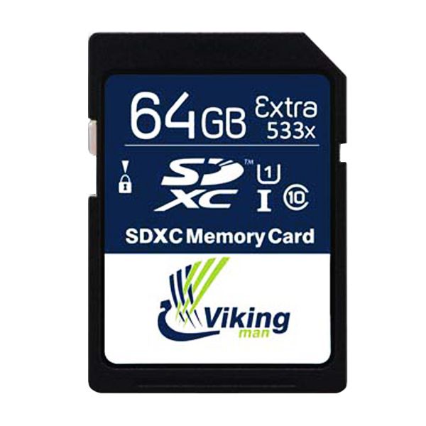 کارت حافظه SDXC ویکینگ مدل Extra 533X کلاس 10 استاندارد UHS-I U1 سرعت 80MBps ظرفیت 64 گیگابایت 