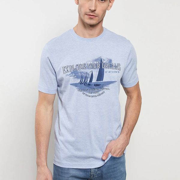 تی شرت آستین کوتاه مردانه ال سی وایکیکی مدل انتی باکتریال Ocean